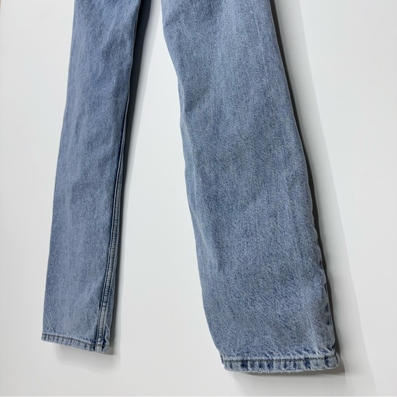 Free People We The Free Button Fly Lighter Wash Straight Leg Jeans Size 26 - Picture 9 of 15